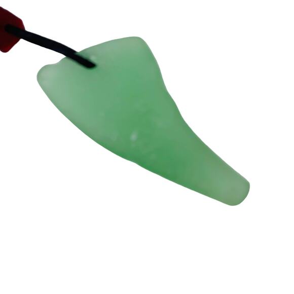 Seaglass Necklace Green Blue Red Rope Rincon Puerto Rico Adjustable - Picture 6 of 10